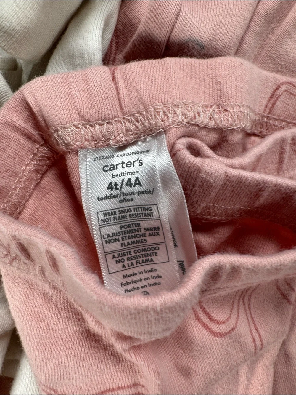 Carter's Girls Pink Bow Print Pajama Sets. Set of 3